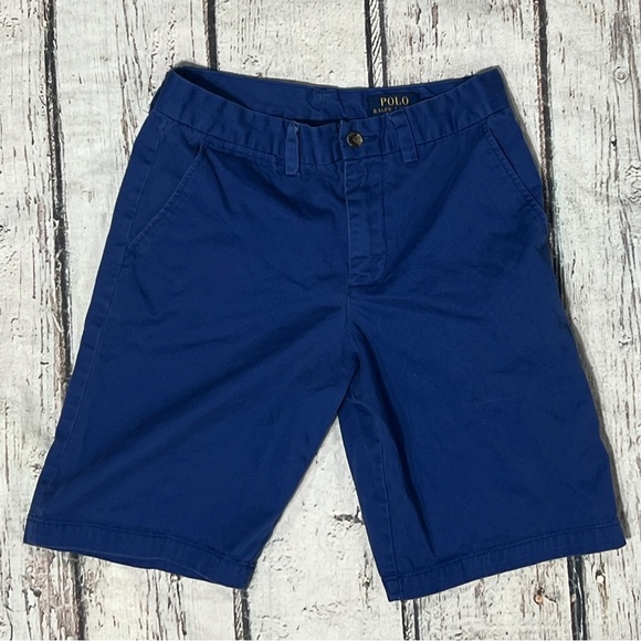 Polo Ralph Lauren Shorts Boys Blue Preppy Casual Summer Kids Youth Preppy - Picture 1 of 5